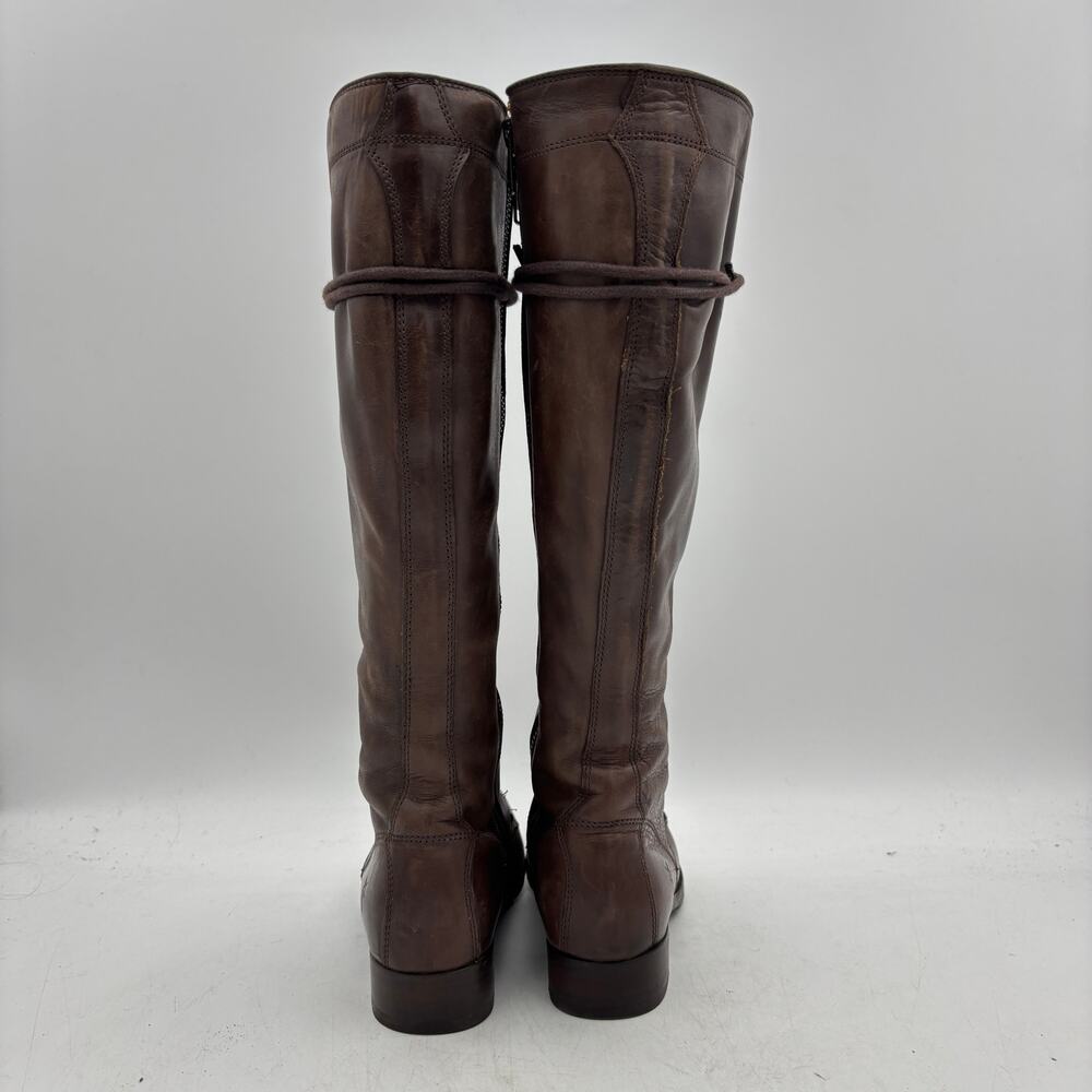 Frye Melissa Tall Lace Up Boots Women's 6.5B Zip Up Boho Indie Cottage - Picture 4 of 12